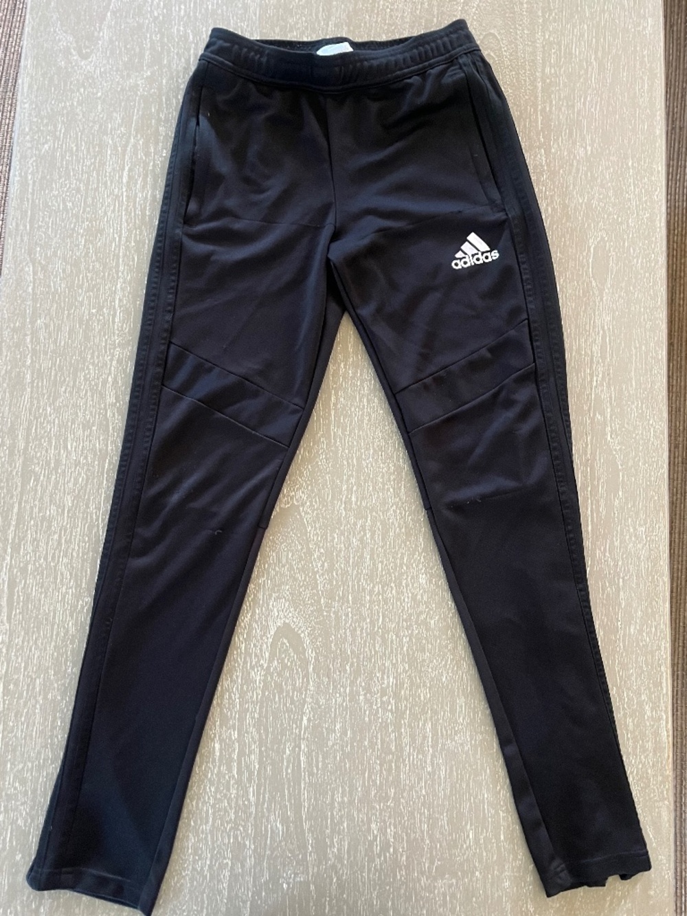 Adidas Boys Black Track Pants Size L 13-14Y